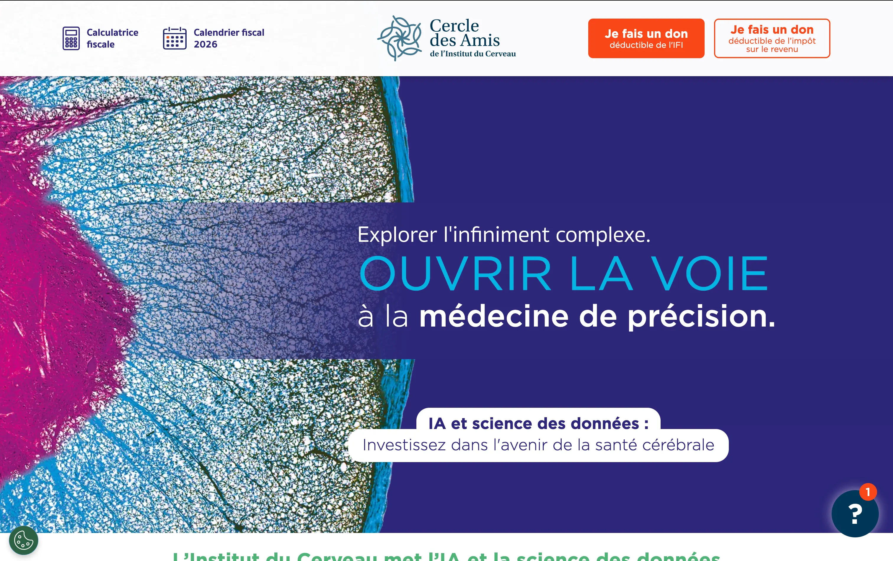Landing page Cercle — ICM